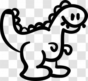 Dinosaur Drawing Oviraptor Therizinosaurus - Monochrome Transparent PNG