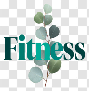 Fitness Letter - Fitness Logo With Leaf Transparent PNG