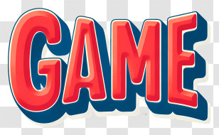 Word Game - Colorful Game Typography Design Transparent PNG