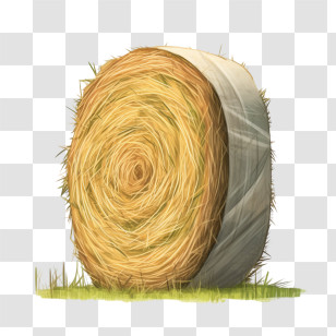 Hay Bale
 - Cylindrical Hay Bale On Grass Transparent PNG