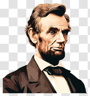 Abraham Lincoln - Realistic Male Portrait Illustration Transparent PNG