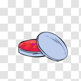Red Lipstick - Cartoon Petri Dish With Red Substance Transparent PNG