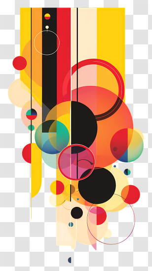 Abstract Colorful Shapes - Vibrant Abstract Geometric Composition With Multicolored Shapes Transparent PNG