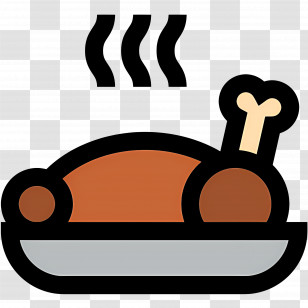 Turkey Food - Roast Chicken On Plate Transparent PNG