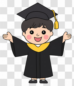Child Student - Graduation Boy In Cap And Gown Transparent PNG