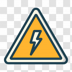 Electrical Warning - High Voltage Warning Sign Illustration Transparent PNG
