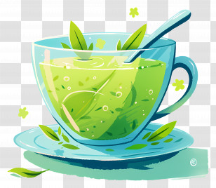 Green Tea - Green Tea Cup Illustration Transparent PNG