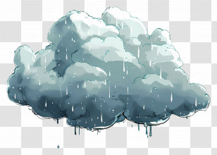 Rain Cloud - Stormy Rain Cloud Illustration Transparent PNG
