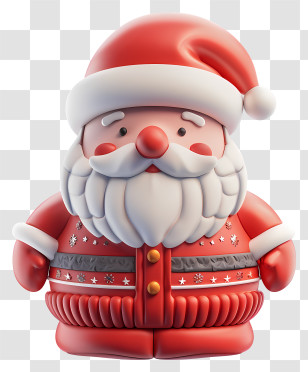 Santa Claus - Cute Santa Claus Figurine For Christmas Transparent PNG