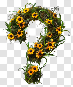 Question Mark - Yellow Flower Question Mark Symbol Transparent PNG