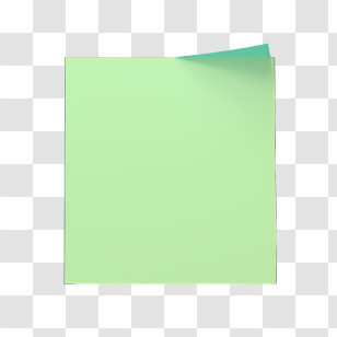 Post It Note - Green Sticky Note For Office And School Tasks Transparent PNG