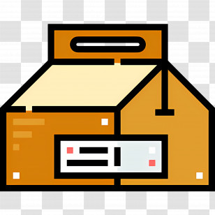 Food Box - Cardboard Takeout Box Illustration Transparent PNG