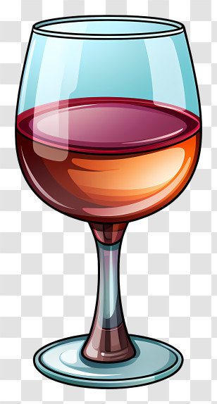 Red Wine - Elegant Glass Of Red Wine Illustration Transparent PNG