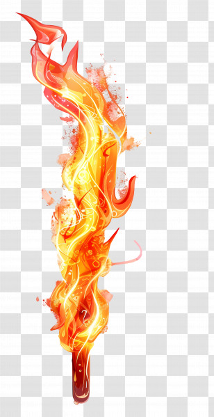 Fire Stick - Abstract Flaming Torch Art Transparent PNG