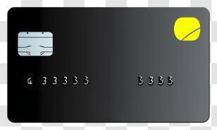 Black Credit Card - Black Credit Card For Transactions Transparent PNG