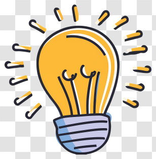 Cartoon - Creative Light Bulb Illustration Transparent PNG