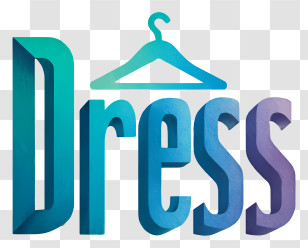 Dress Logo - 3D Dress Logo With Hanger Transparent PNG