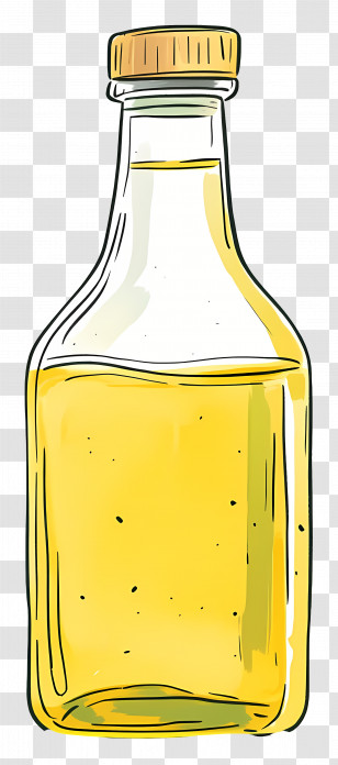 Cooking Oil - Yellow Bottle Illustration Transparent PNG