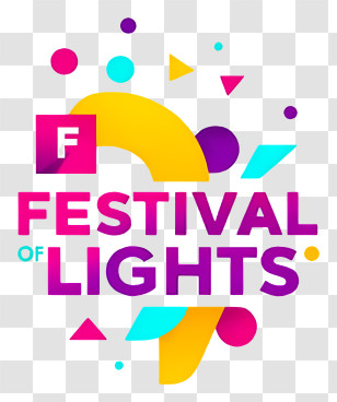 Festival Of Lights - Colorful Festival Of Lights Logo Transparent PNG