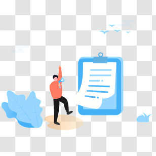Writing - Person With Clipboard In Blue Sky Transparent PNG