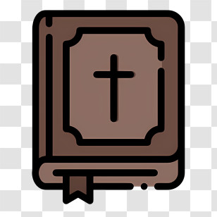 Holy Bible Book - Christian Bible With Cross Symbol Illustration Transparent PNG