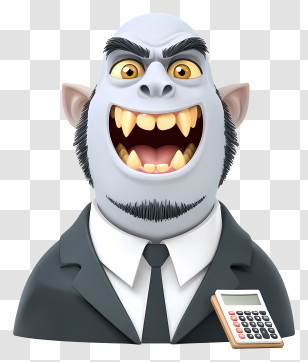 Vampire Accountant - Vampire Accountant Mascot Transparent PNG