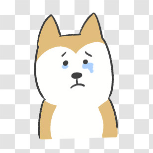Cartoon - Tearful Dog Cartoon Transparent PNG