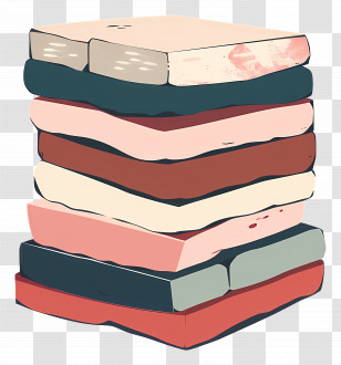 Stack Of Bricks - Stacked Colorful Books Illustration Transparent PNG