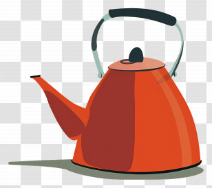 Kettle - Orange Kettle For Kitchen Use Transparent PNG