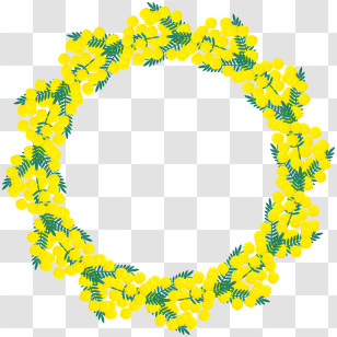 Flower Wreath - Yellow Flower Wreath Transparent PNG