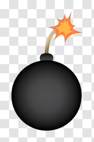 Timer Bomb - Black Bomb With Spark Transparent PNG