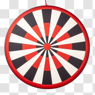 Target - Dartboard With Red And Black Bullseye Transparent PNG