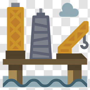 Oil Industry - Offshore Oil Rig Transparent PNG