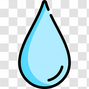 Water Drop - Minimalistic Water Droplet Icon Transparent PNG
