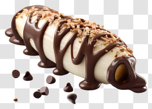 Chocolate Covered Anything Day - Chocolate-Covered Banana Dessert With Sprinkles Transparent PNG