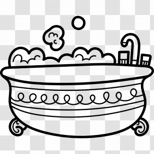 Bathtub - Bubble Bath In Bathtub Transparent PNG