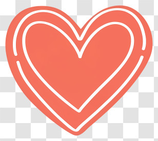 Cartoon - Red Heart Symbol Transparent PNG