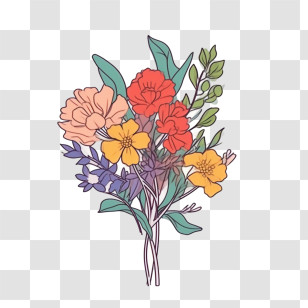 Flower
 - Hand-Drawn Flower Bouquet Illustration Transparent PNG