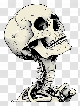 Skeleton - Skeleton Illustration With Human Skull Transparent PNG