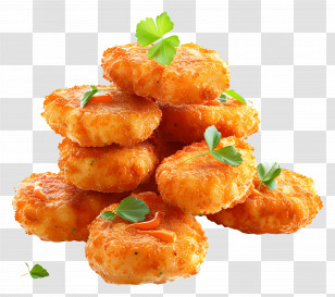 Spicy Chicken Nuggets - Crispy Chicken Nuggets Transparent PNG