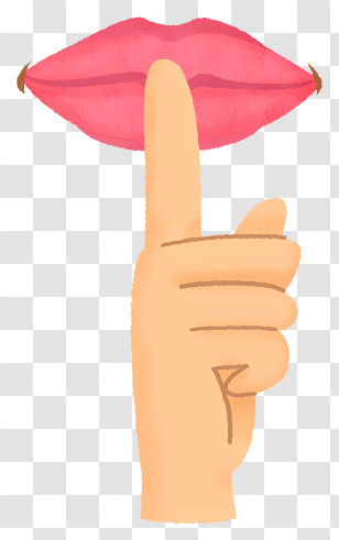 Icon - Shushing Gesture With Finger On Lips Transparent PNG