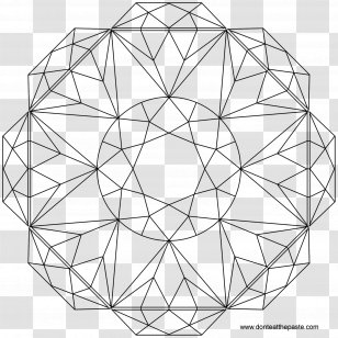Coloring Book Mandala Doodle Drawing Adult - Line Art - Geomatric Transparent PNG