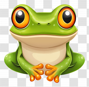 Cartoon Frog - Green Tree Frog Cartoon Illustration Transparent PNG