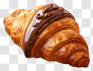Chocolate Covered Anything Day - Delicious Chocolate Croissant Transparent PNG