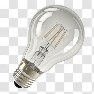 Realistic Light Bulb
 - Clear Glass Light Bulb For Illumination Transparent PNG