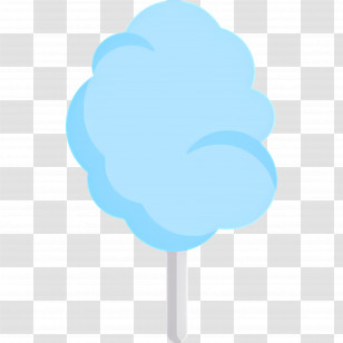 Cotton Candy - Blue Cotton Candy Illustration Transparent PNG