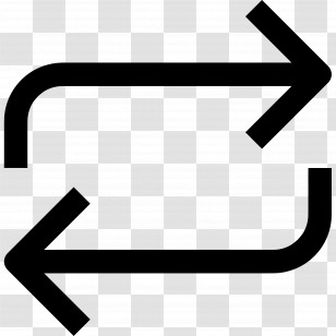 Arrow Symbol - Black Arrow Refresh Symbol Transparent PNG