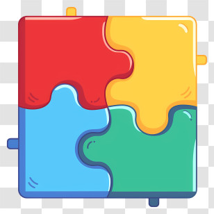 Puzzle Pieces - Colorful Puzzle Pieces Transparent PNG
