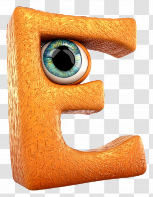 Funny Letter E - Animated Letter E Transparent PNG