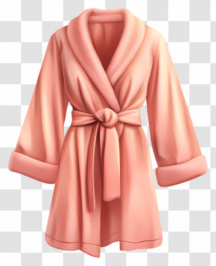 Bathrobe - Pink Bathrobe Illustration For Comfort Transparent PNG